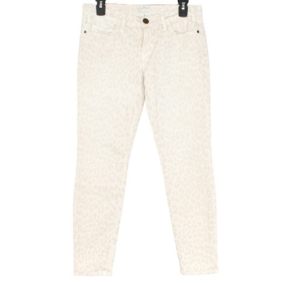 Current/Elliott Denim - Current/Elliott Womens Jeans The Stiletto Skinny Leopard Dusty Peach Size 27 LA